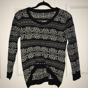 NWOT UO Vintage Black Holiday Pattern Knit Sweater